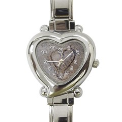 Heart In The Sand Heart Italian Charm Watch  by yoursparklingshop