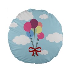 Balloons Standard 15  Premium Flano Round Cushion 