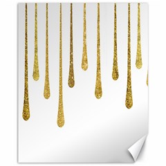 Gold Glitter Paint Canvas 11  X 14  (unframed) by Kathrinlegg