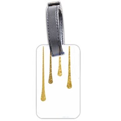 Gold Glitter Paint Luggage Tag (one Side) by Kathrinlegg