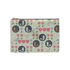 Love Birds Cosmetic Bag (medium) by Kathrinlegg