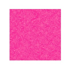 Abstract Stars In Hot Pink Small Satin Scarf (square) by StuffOrSomething