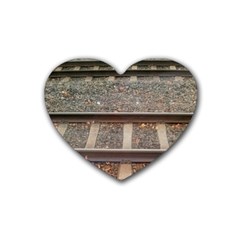 Railway Track Train Drink Coasters 4 Pack (heart)  by yoursparklingshop
