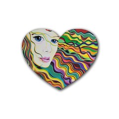 Inspirational Girl Drink Coasters 4 Pack (heart)  by sjart