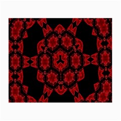 Red Alaun Crystal Mandala Glasses Cloth (small, Two Sided) by lucia