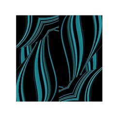 Dark Abstract Print Small Satin Scarf (square) by dflcprintsclothing