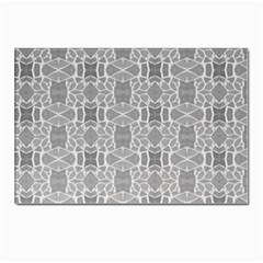 Grey White Tiles Geometry Stone Mosaic Pattern Postcard 4 x 6  (10 Pack) by yoursparklingshop