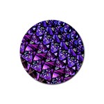  Blue purple Glass Drink Coaster (Round)