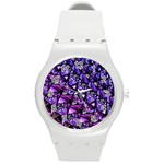  Blue purple Glass Plastic Sport Watch (Medium)