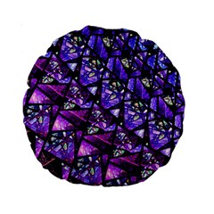  Blue Purple Glass Standard 15  Premium Round Cushion 
