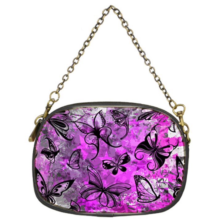 Butterfly Graffiti Chain Purse (Two Sided) 