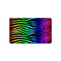 Rainbow Zebra Magnet (name Card) by ArtistRoseanneJones
