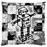 Sketched Robot Large Cushion Case (Single Sided)  Front