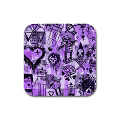 Purple Scene Kid Sketches Drink Coasters 4 Pack (square) by ArtistRoseanneJones