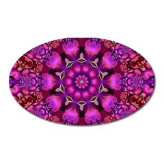 Pink Fractal Kaleidoscope  Magnet (oval) by KirstenStar