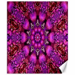 Pink Fractal Kaleidoscope  Canvas 8  X 10  (unframed) by KirstenStar