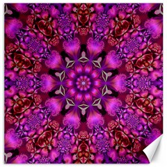 Pink Fractal Kaleidoscope  Canvas 12  X 12  (unframed) by KirstenStar