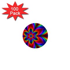 Rainbow Flower 1  Mini Button (100 Pack) by KirstenStar