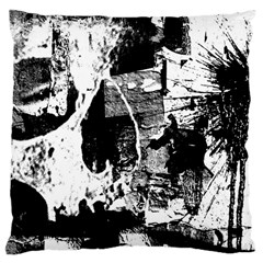 Grunge Skull Large Cushion Case (single Sided)  by ArtistRoseanneJones
