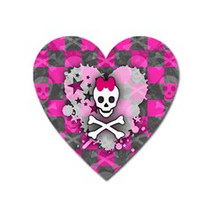 Princess Skull Heart Magnet (heart) by ArtistRoseanneJones