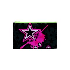 Pink Star Graphic Cosmetic Bag (xs) by ArtistRoseanneJones