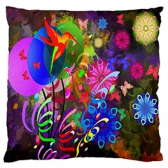 Hummingbird Floral  Large Cushion Case (two Sided) 