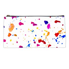 Multicolor Splatter Abstract Print Pencil Case by dflcprints