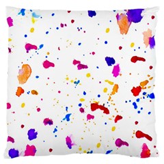 Multicolor Splatter Abstract Print Standard Flano Cushion Case (two Sides) by dflcprints