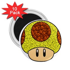 Really Mega Mushroom 2 25  Button Magnet (10 Pack) by kramcox