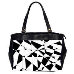 Shattered Life In Black & White Oversize Office Handbag (two Sides) by StuffOrSomething
