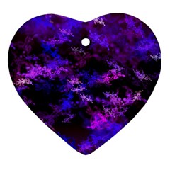 Purple Skulls Goth Storm Heart Ornament by KirstenStar