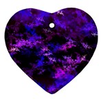 Purple Skulls Goth Storm Heart Ornament