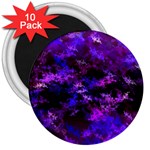 Purple Skulls Goth Storm 3  Button Magnet (10 pack)