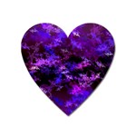 Purple Skulls Goth Storm Magnet (Heart)