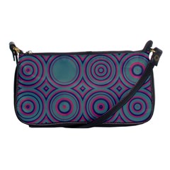 Concentric Circles Pattern Shoulder Clutch Bag by LalyLauraFLM