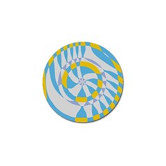Abstract Flower In Concentric Circles Golf Ball Marker (4 Pack) by LalyLauraFLM