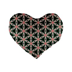Cute Pretty Elegant Pattern Standard 16  Premium Flano Heart Shape Cushions by GardenOfOphir