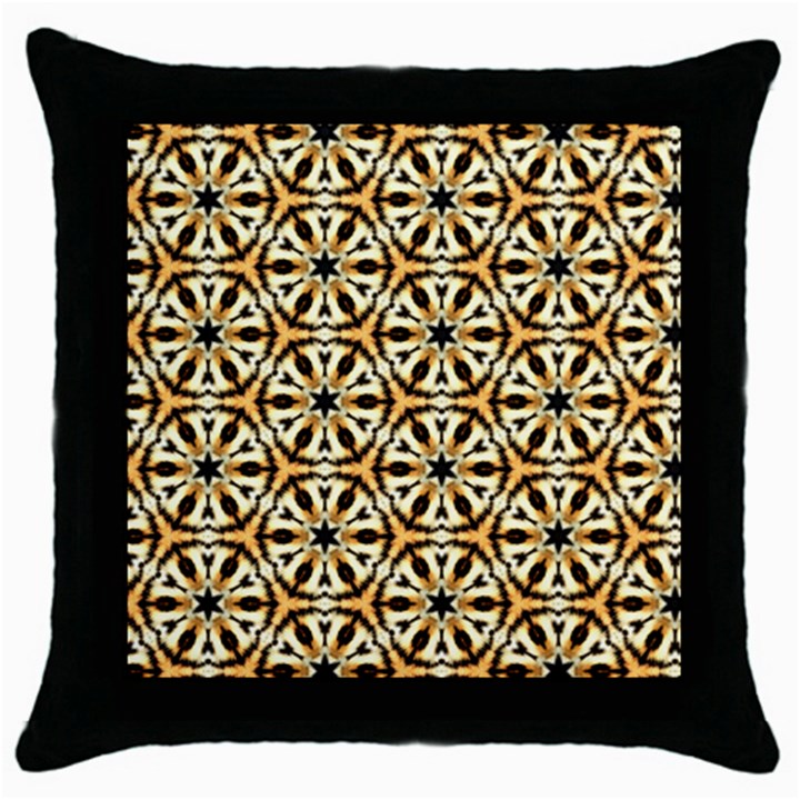 Faux Animal Print Pattern Throw Pillow Cases (Black)