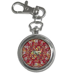 Oriental Floral Print Key Chain Watches by dflcprints