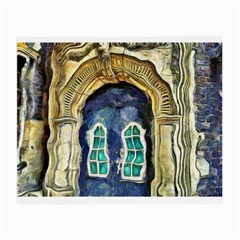 Luebeck Germany Arched Church Doorway Small Glasses Cloth by karynpetersart