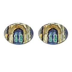 Luebeck Germany Arched Church Doorway Cufflinks (oval) by karynpetersart