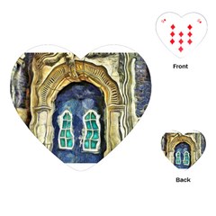 Luebeck Germany Arched Church Doorway Playing Cards (heart)  by karynpetersart