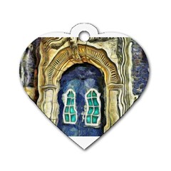 Luebeck Germany Arched Church Doorway Dog Tag Heart (one Side) by karynpetersart
