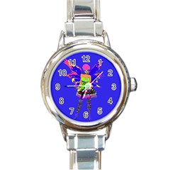 Fairy Punk Round Italian Charm Watches by icarusismartdesigns