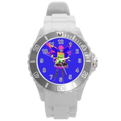 Fairy Punk Round Plastic Sport Watch (l) by icarusismartdesigns