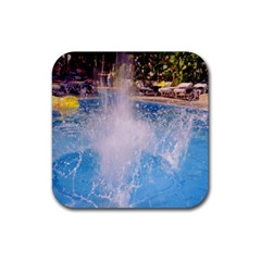Splash 3 Rubber Square Coaster (4 Pack)  by icarusismartdesigns
