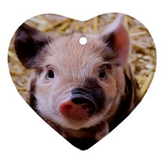 Sweet Piglet Heart Ornament (2 Sides)