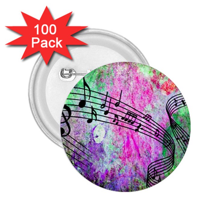 Abstract Music  2.25  Buttons (100 pack) 