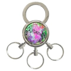 Abstract Music  3-ring Key Chains