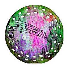 Abstract Music  Round Filigree Ornament (2side)